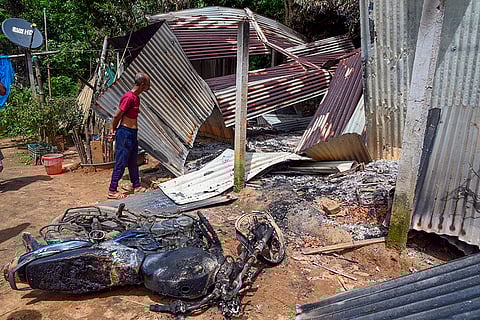 Houses vandalised in West Tripura